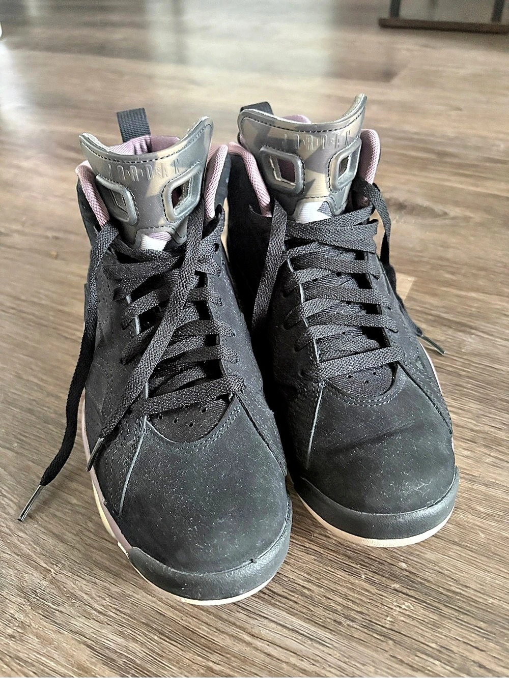 Nike Air Jordan 6 High Top Sneakers Black & Purple